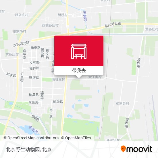 北京野生动物园地图