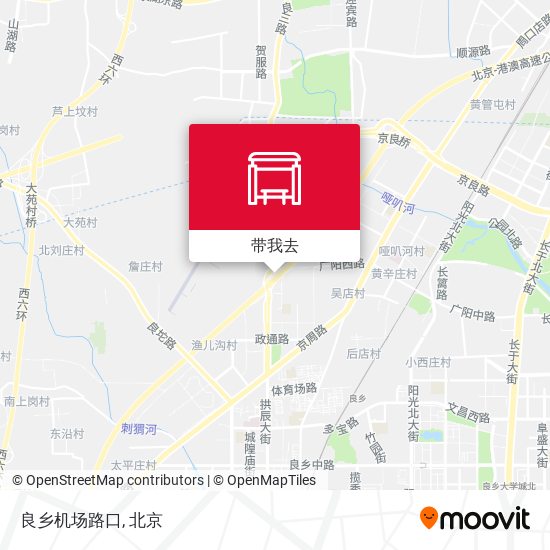 良乡机场路口地图