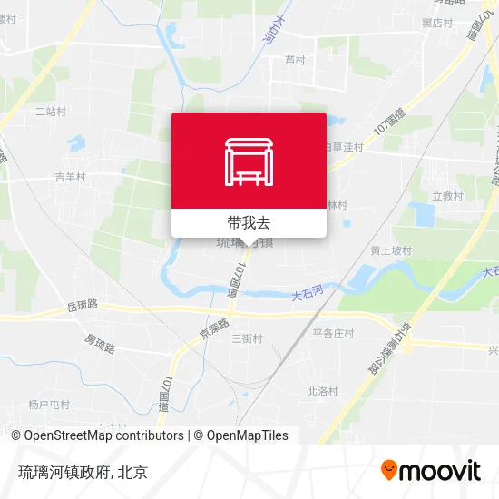 琉璃河镇政府地图