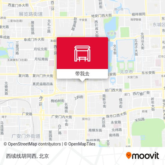 西绒线胡同西地图