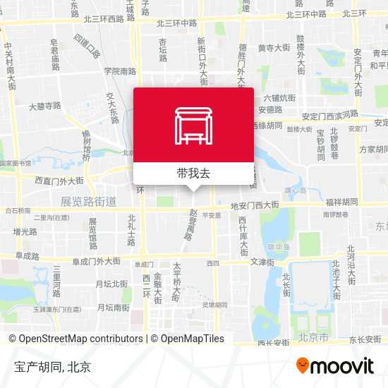 宝产胡同地图