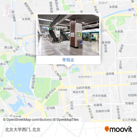 北京大学西门地图