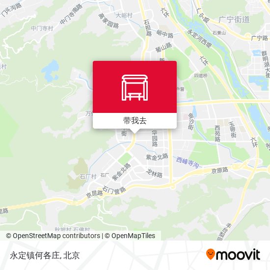 永定镇何各庄地图