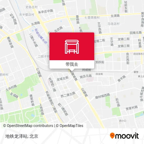 地铁龙泽站地图