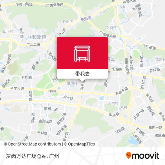 萝岗万达广场总站地图