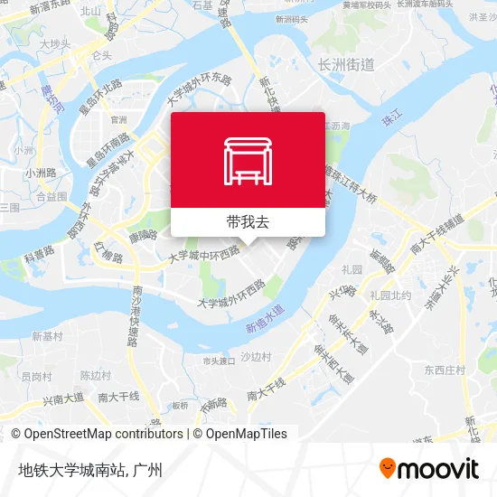 地铁大学城南站地图
