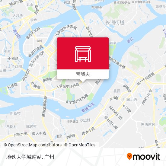 地铁大学城南站地图