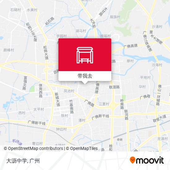 大沥中学地图