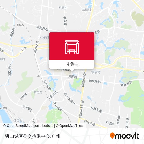 狮山城区公交换乘中心地图