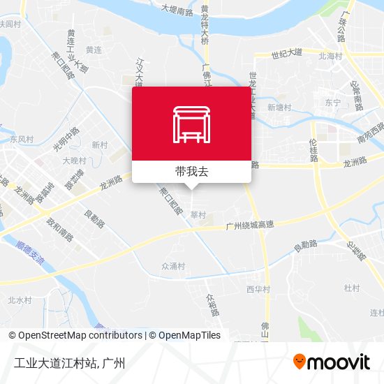 工业大道江村站地图