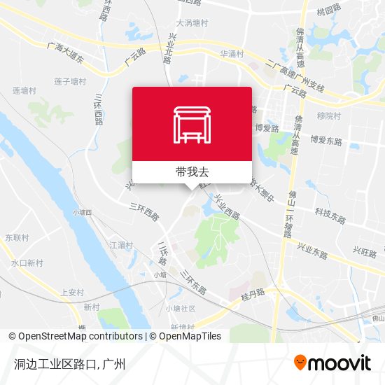 洞边工业区路口地图