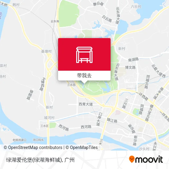 绿湖爱伦堡(绿湖海鲜城)地图