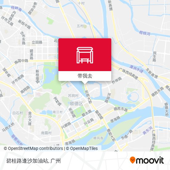 碧桂路逢沙加油站地图