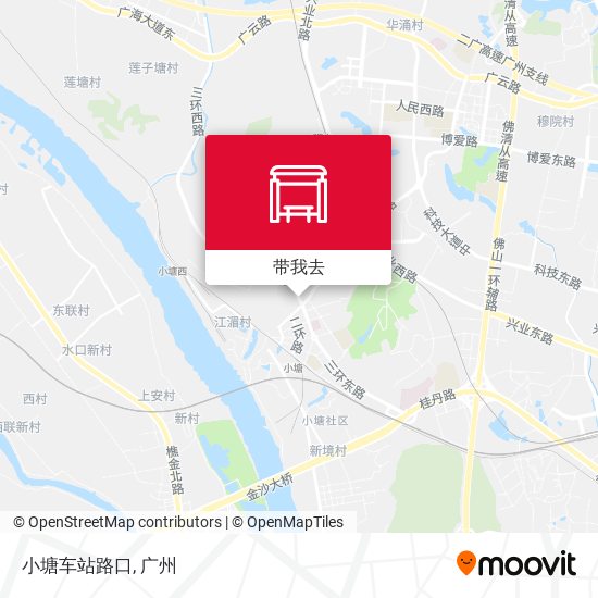 小塘车站路口地图