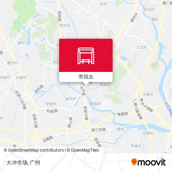 大冲市场地图
