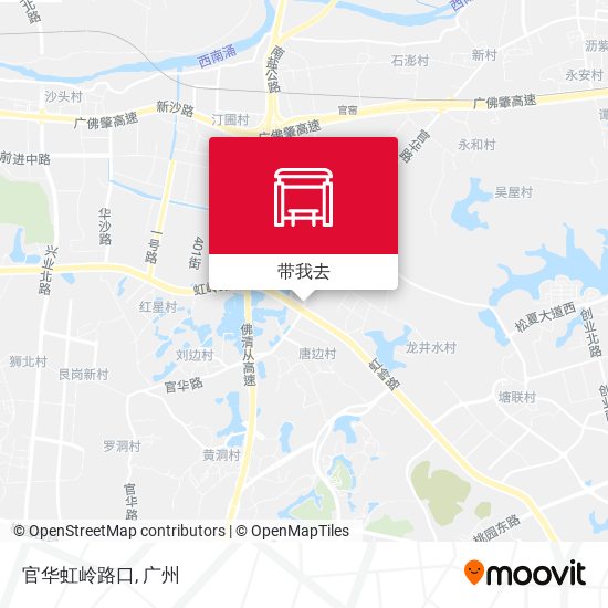 官华虹岭路口地图