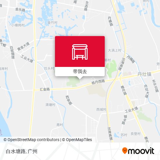 白水塘路地图