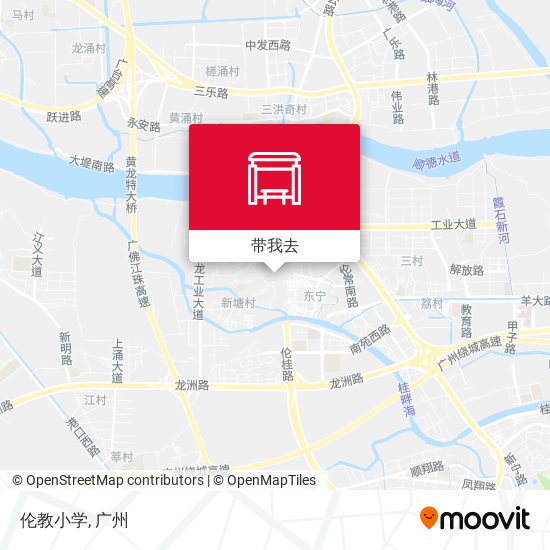 伦教小学地图