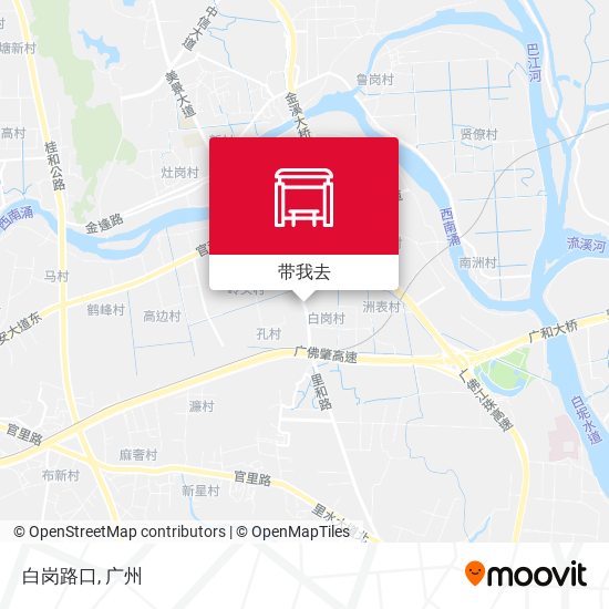 白岗路口地图