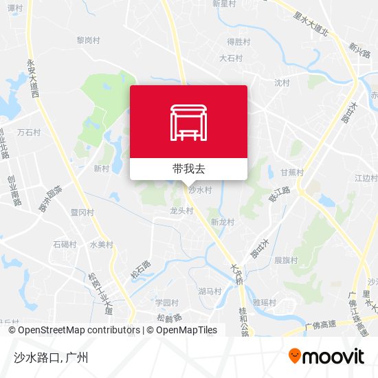 沙水路口地图