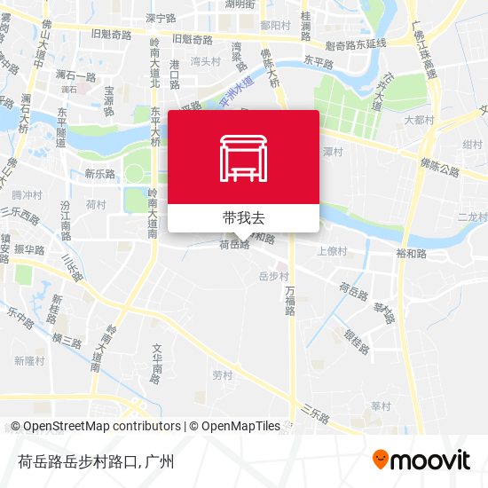 荷岳路岳步村路口地图