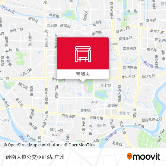 岭南大道公交枢纽站地图