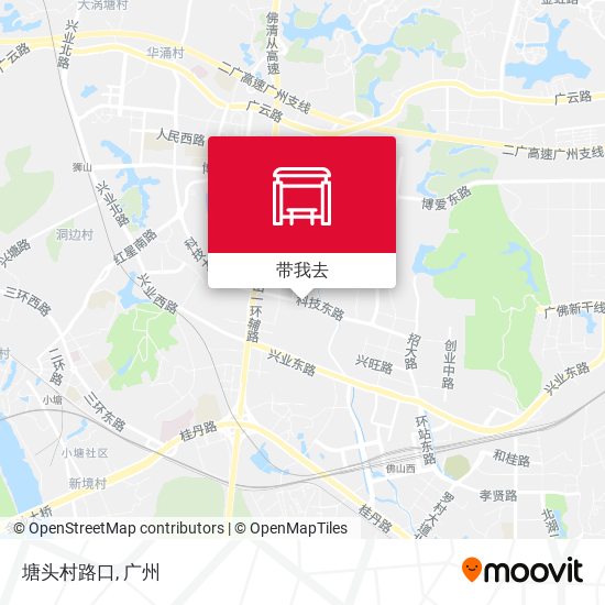 塘头村路口地图