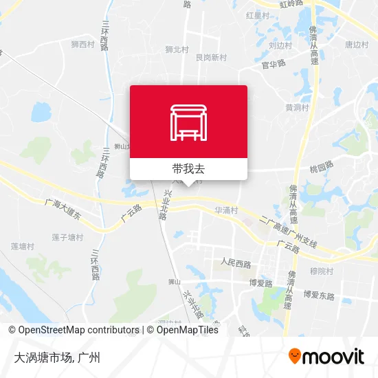大涡塘市场地图