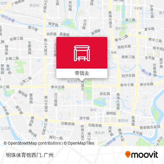 明珠体育馆西门地图