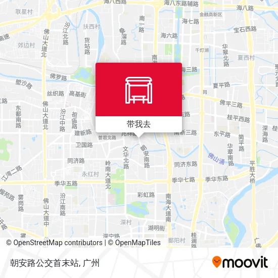 朝安路公交首末站地图