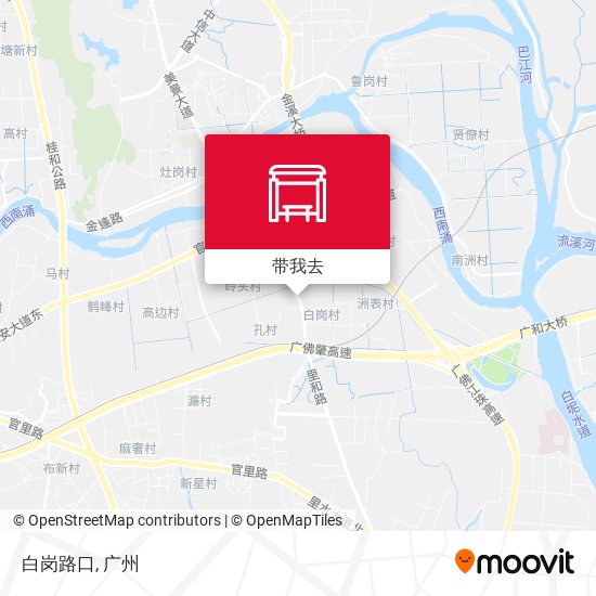白岗路口地图