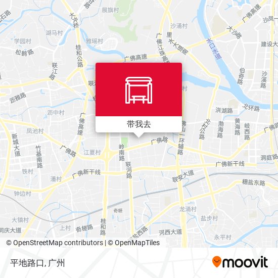 平地路口地图
