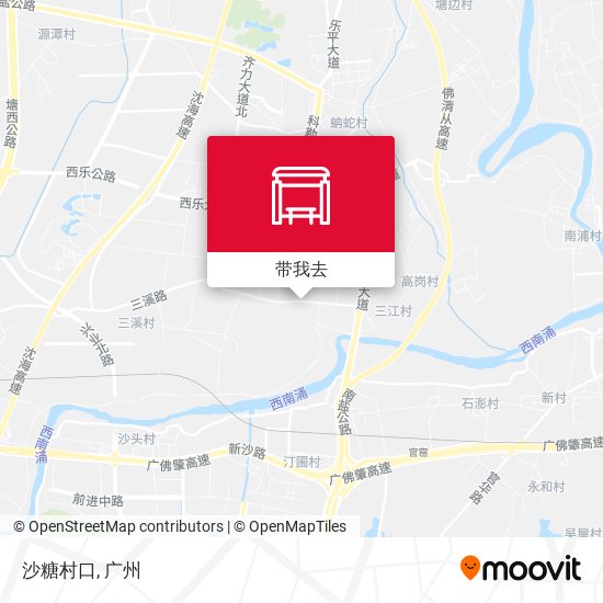 沙糖村口地图