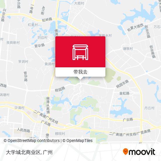 大学城北商业区地图