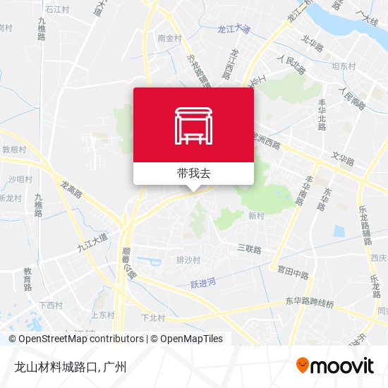 龙山材料城路口地图