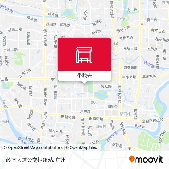 岭南大道公交枢纽站地图