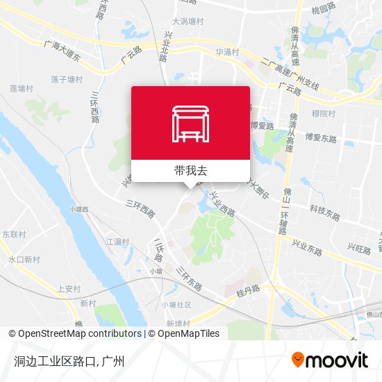 洞边工业区路口地图