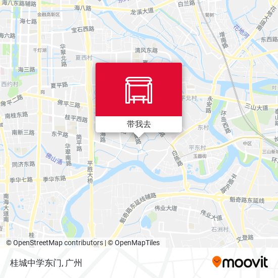 桂城中学东门地图