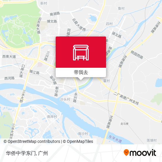华侨中学东门地图