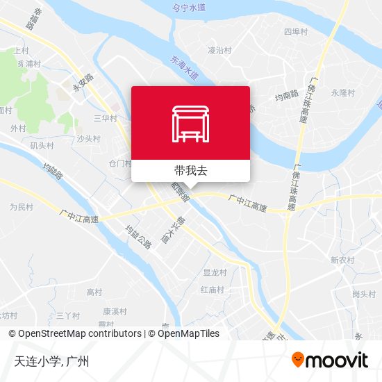 天连小学地图