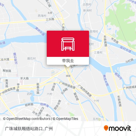 广珠城轨顺德站路口地图