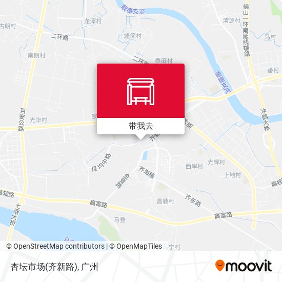 杏坛市场(齐新路)地图
