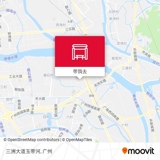 三洲大道玉带河地图
