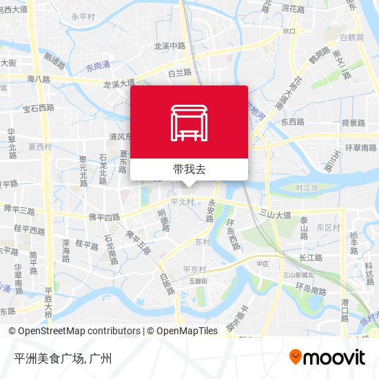 平洲美食广场地图