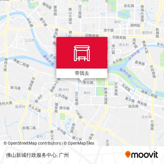 佛山新城行政服务中心地图