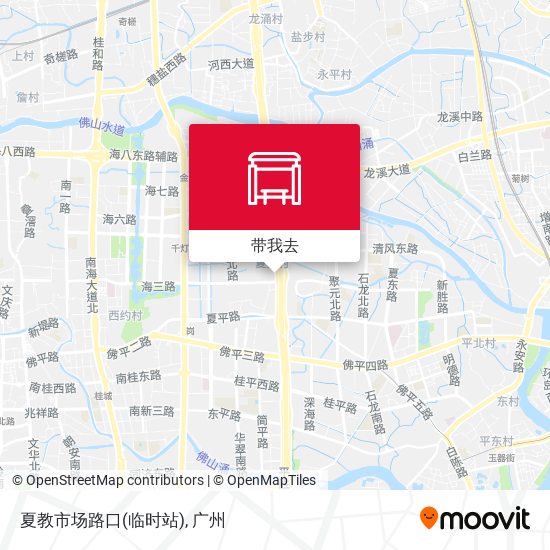 夏教市场路口(临时站)地图