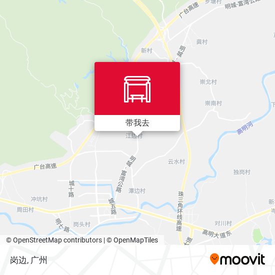 岗边地图