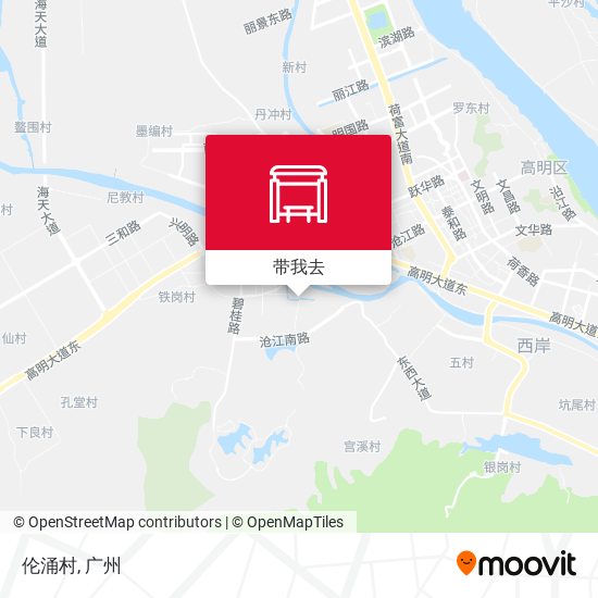伦涌村地图