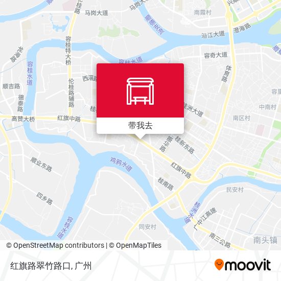 红旗路翠竹路口地图