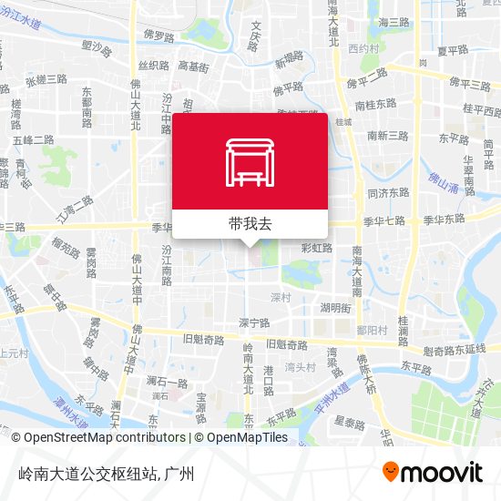 岭南大道公交枢纽站地图